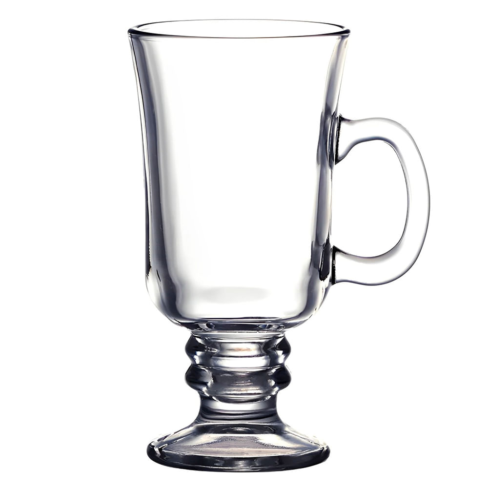 Jogo C/ 6 Tacas de Vidro Xicara Irish Coffee 250ml Cafe e Cappuccino 25556