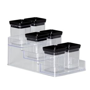 Kit Porta Temperos Lumini Black Com 7 Pecas 2126