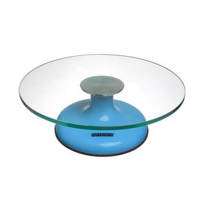 Prato Bailarina 30cm Vidro Ba Bailarina Giratoria de Vidro C/ Base Antiderrapante e Duplo Rolamento 30cm Azul Prato Bailarina 30cm Vidro Ba Bailarina Giratoria de Vidro C/ Base Antiderrapante e Duplo Rolamento 30cm Azul