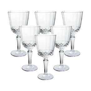 Jogo C/6 Tacas de Vidro 300ml Classic Transparente P/ Bebidas e Drinks Jogo C/6 Tacas de Vidro 300ml Classic Transparente P/ Bebidas e Drinks