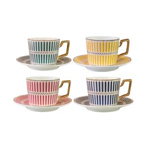 Xicaras de Vidro Com Pires Olimpo P/ Cafe 110ml Jogo C/8 Pecas Xicaras de Vidro Com Pires Olimpo P/ Cafe 110ml Jogo C/8 Pecas