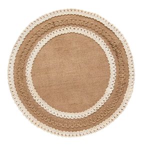 Lugar Americano Redondo 40cm de Juta P/ Sala de Jantar Sousplat 310745 Lugar Americano Redondo 40cm de Juta P/ Sala de Jantar Sousplat 310745