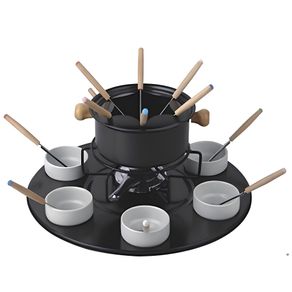 Conjunto de Fondue Premium Elegance C/ Bandeja Giratoria Fd0683 Ferimte Conjunto de Fondue Premium Elegance C/ Bandeja Giratoria Fd0683 Ferimte