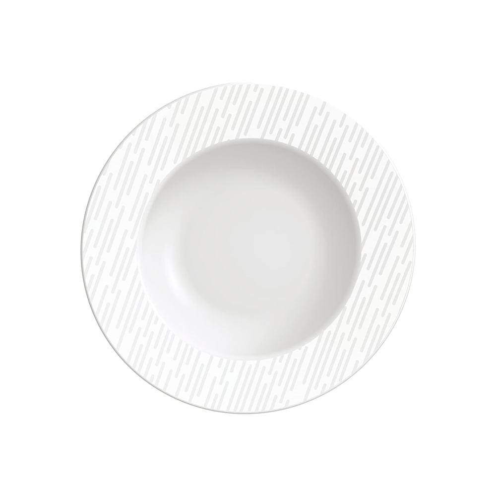 Prato Raso de Jantar Tramontina Colecao Marie Em Porcelana 27cm