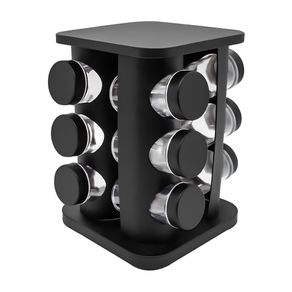 Porta Condimentos Giratorio 360 C/ 12 Potes de Vidro Organizador de Temperos Bk5716 Porta Condimentos Giratorio 360 C/ 12 Potes de Vidro Organizador de Temperos Bk5716