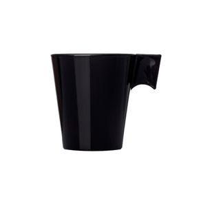 Xicara de Vidro Cafe Expresso 80ml Flashy Preta H4411