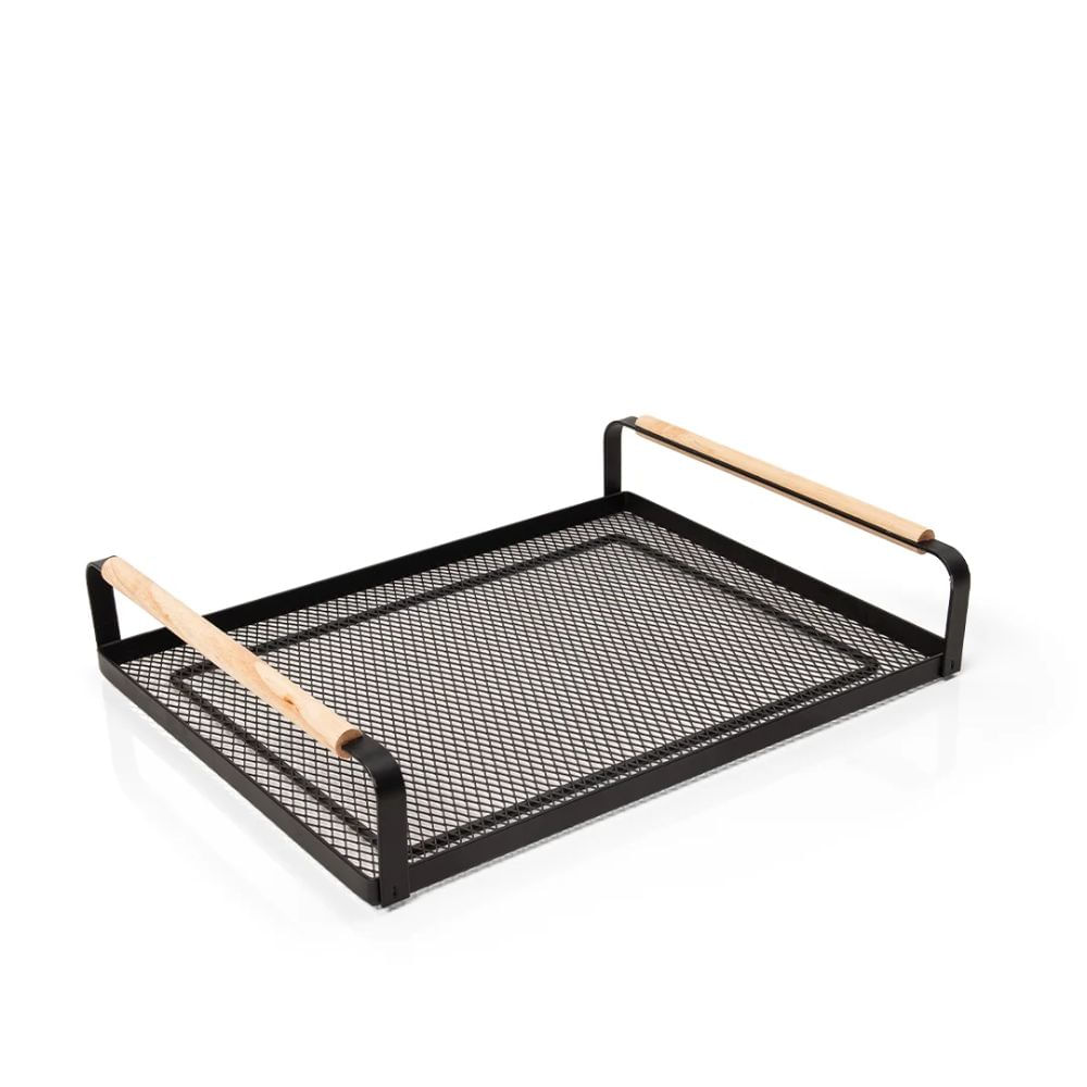 Bandeja Rack Preta 40cm X 30,7cm Grande 309428