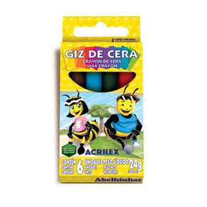 Giz de Cera Com 6 Cores 24g 09006
