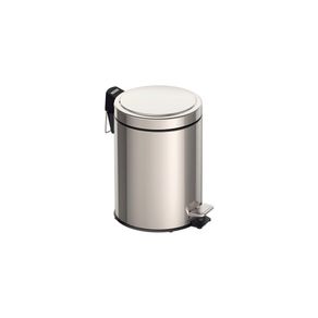 Lixeira C/ Pedal Em Aco Inox Tramontina C/ Acabamento Polido e Balde Interno 5l