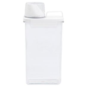 Pote Dispenser C/ Copo Medidor e Trava 2300ml Branco Oikos Pote Dispenser C/ Copo Medidor e Trava 2300ml Branco Oikos
