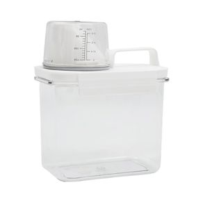 Pote Dispenser C/ Copo Medidor e Trava 1100ml Branco Oikos