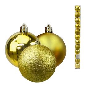 Kit C/12 Bolas Natalinas Douradas 4cm Fosco/brilhante/glitter Decoracao de Natal Ferimte Kit C/12 Bolas Natalinas Douradas 4cm Fosco/brilhante/glitter Decoracao de Natal Ferimte