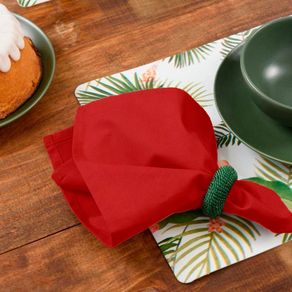Conjunto C/4 Guardanapos de Algodao Home Vermelho 45x45cm Conjunto C/4 Guardanapos de Algodao Home Vermelho 45x45cm