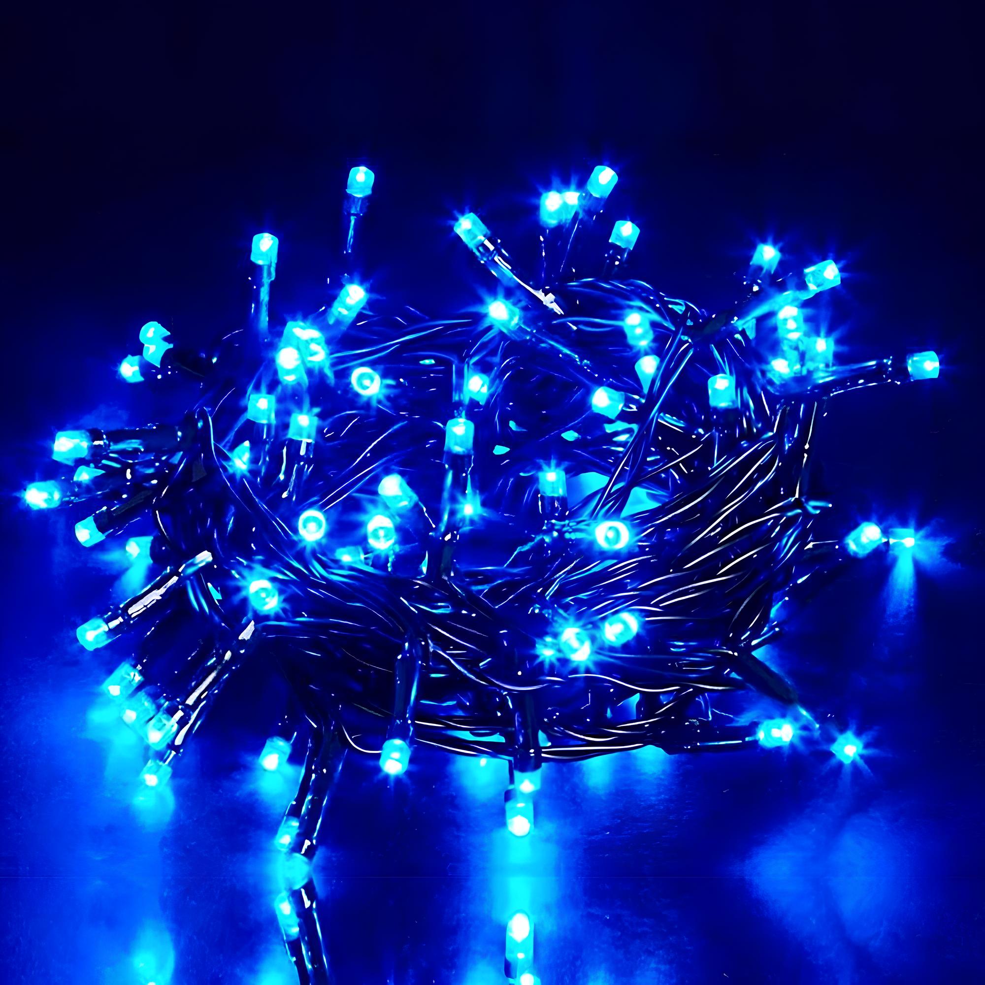 Pisca 100 Lampadas Led Azul 127v Natal196