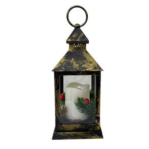 Enfeite Decorativo Lampiao C/ Vela 24,5x10,5cm Ed0728 Ferimte Enfeite Decorativo Lampiao C/ Vela 24,5x10,5cm Ed0728 Ferimte