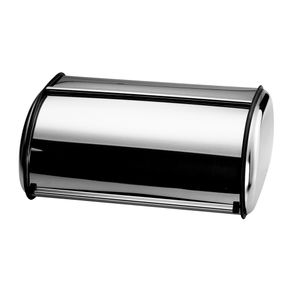 Porta Pao Inox Line Compacto C/ Tampa Deslizante Cozinha Mek Porta Pao Inox Line Compacto C/ Tampa Deslizante Cozinha Mek