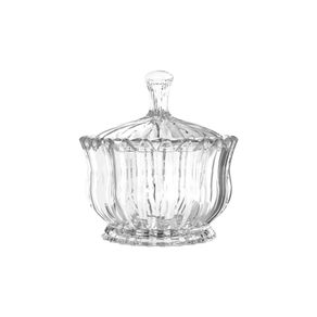 Mini Potiche Bomboniere de Vidro Brasilia 240ml P/ Decoracao e Armazenamento