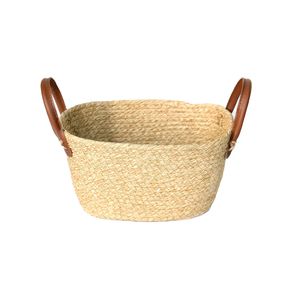 Cesto de Fibra Natural Mocca P C/ Alca 25x16x15cm P/ Organizacao Decoracao 3025