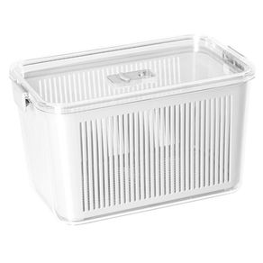 Pote Slim Hermetico C/ Cesto de Drenagem e Travas de Fechamento Branco 4.470ml Paramount