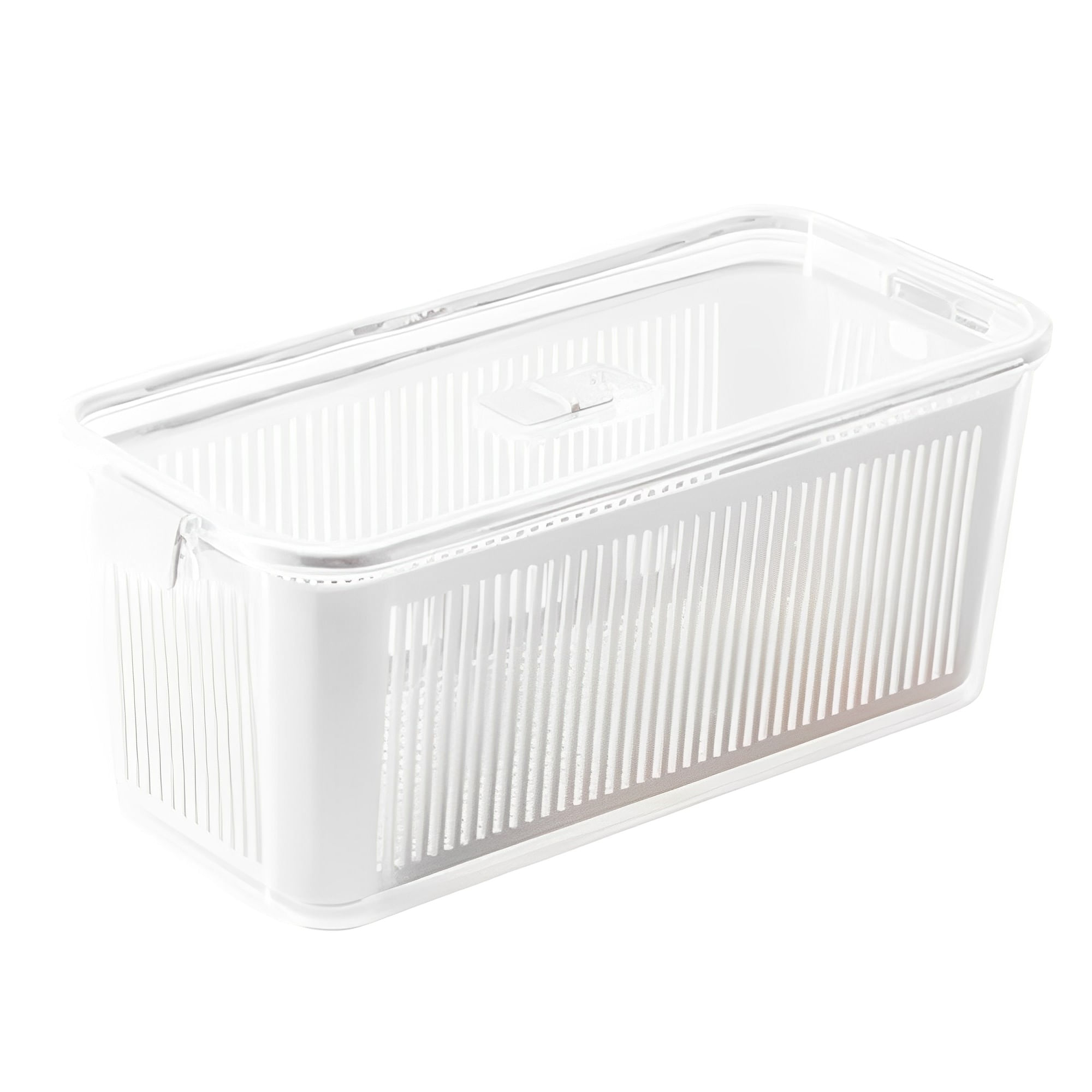 Pote Slim Hermetico C/ Cesto de Drenagem e Travas de Fechamento Branco 4.225ml Paramount