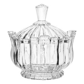 Potiche Bomboniere de Vidro Milan 900ml P/ Decoracao e Armazenamento