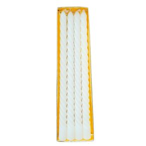 Kit C/4 Velas Brancas Espiral 25cm Ferimte Kit C/4 Velas Brancas Espiral 25cm Ferimte