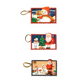Cartela C/12 Cartoes de Natal P/ Presentes Com Cordao 6,5x4cm Estampas Sortidas Cartela C/12 Cartoes de Natal P/ Presentes Com Cordao 6,5x4cm Estampas Sortidas