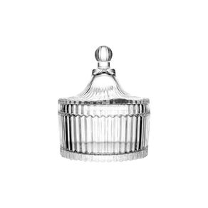 Potiche Bomboniere de Vidro Carrossel 10,5x12,5cm P/ Decoracao e Armazenamento