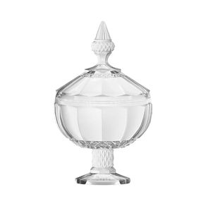 Potiche Bomboniere Em Cristal C/ Pe Splendor P/ Decoracao e Armazenamento 12x21cm
