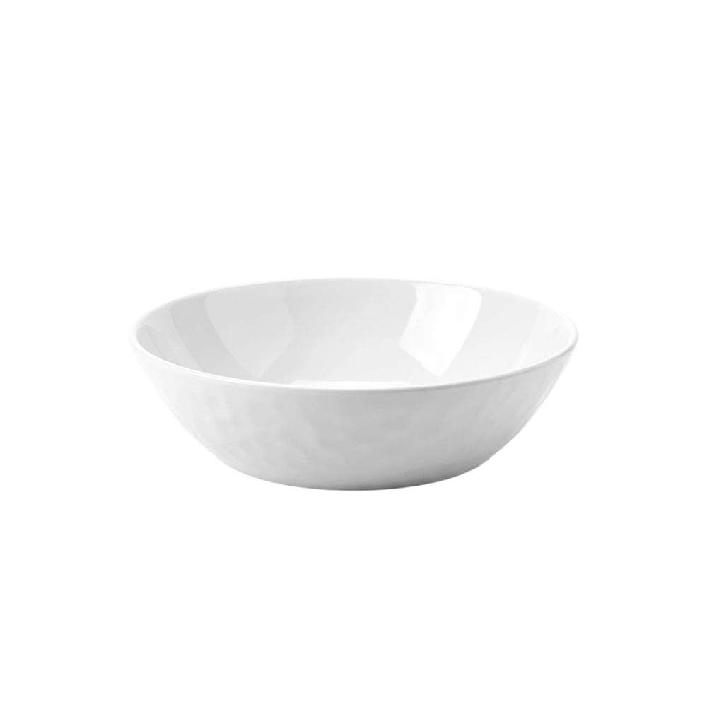 Tigela Bowl P Melamina Gourmet 20x5cm Branca 1000ml Bellagio